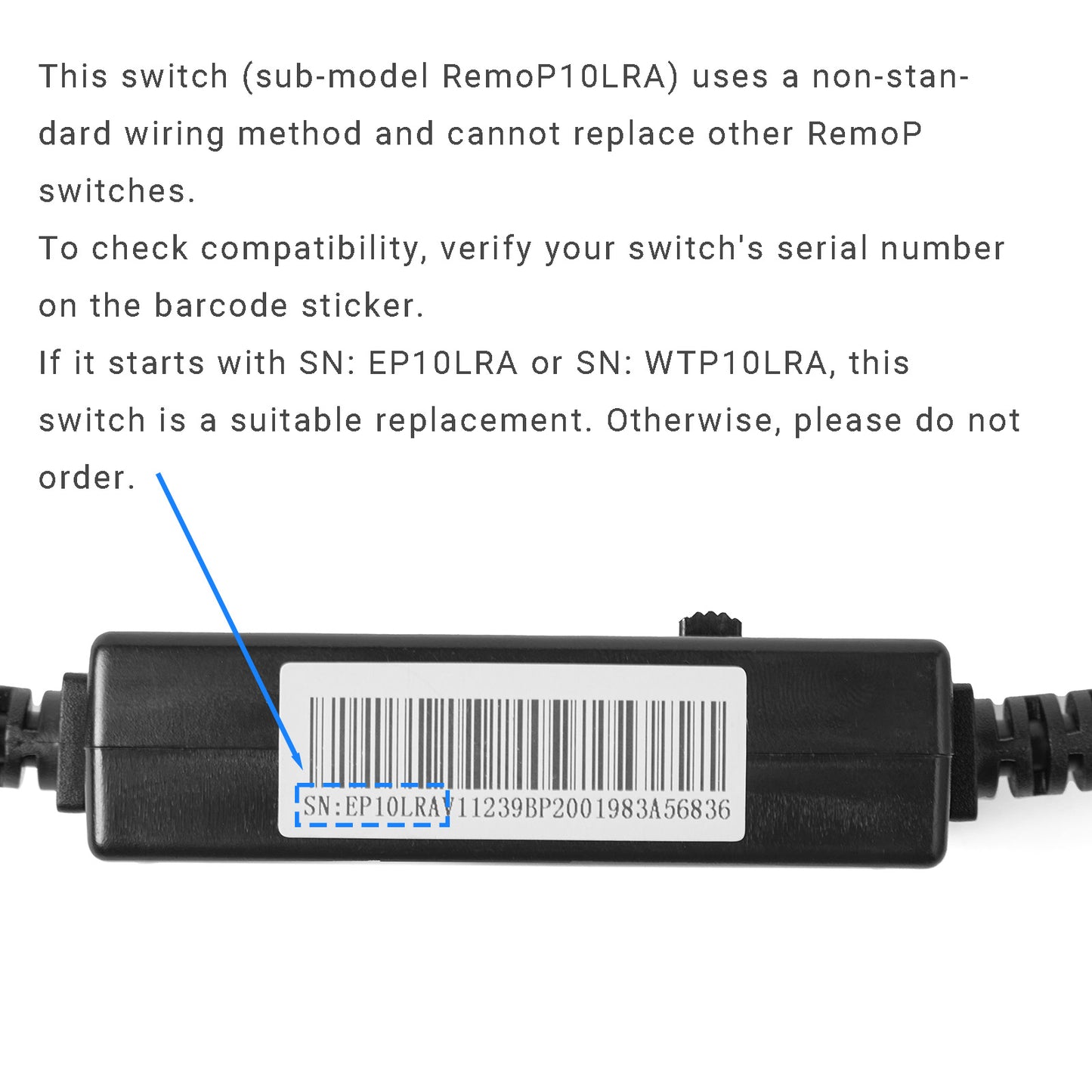 eMoMo RemoP10LRA 2 Button Fixed Switch with USB Charging Port