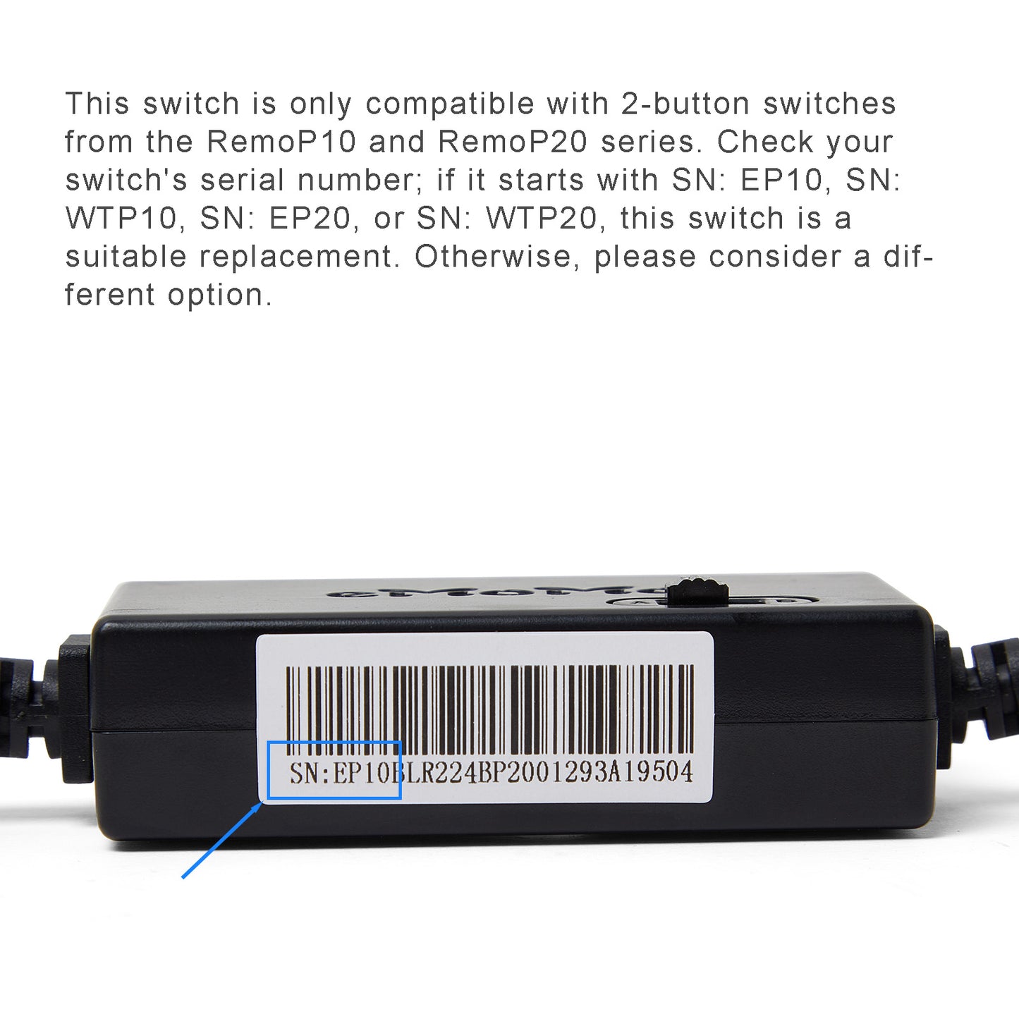 eMoMo RemoP10BLR 2 Button Fixed Switch with USB Charging Port