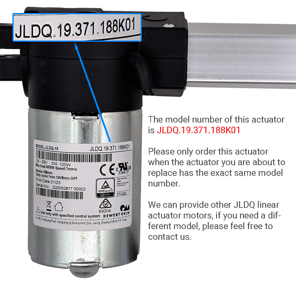 OKIN JLDQ.19.371.188K01 Linear Actuator for Recliner/Lift Chair