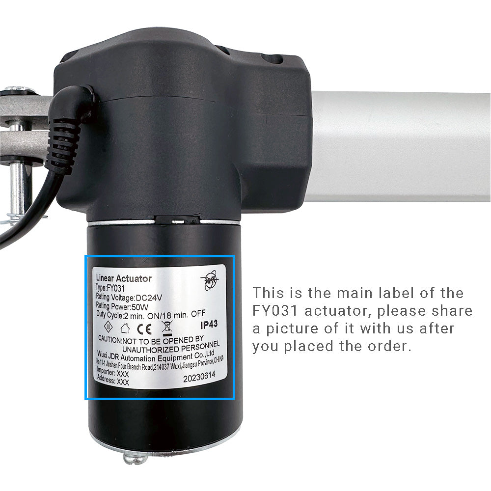 Feiya FY031 Linear Actuator by Wuxi JDR