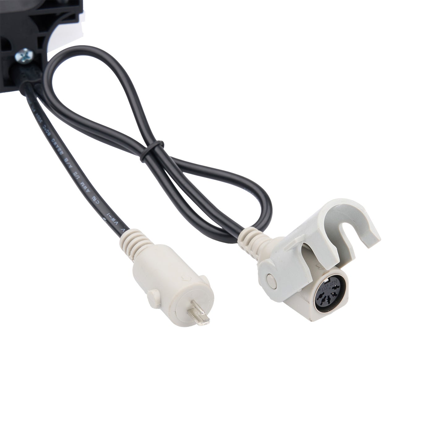 Electrical plug and socket on a white background