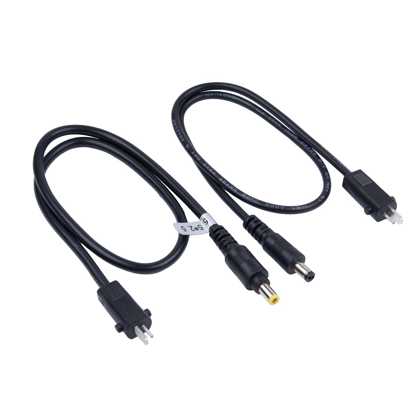 2-Pin to Barrel Plug Power Adapter Cable for Recliners and Lift Chairs, 50cm (5.5x2.1mm or 5.5x2.5mm)