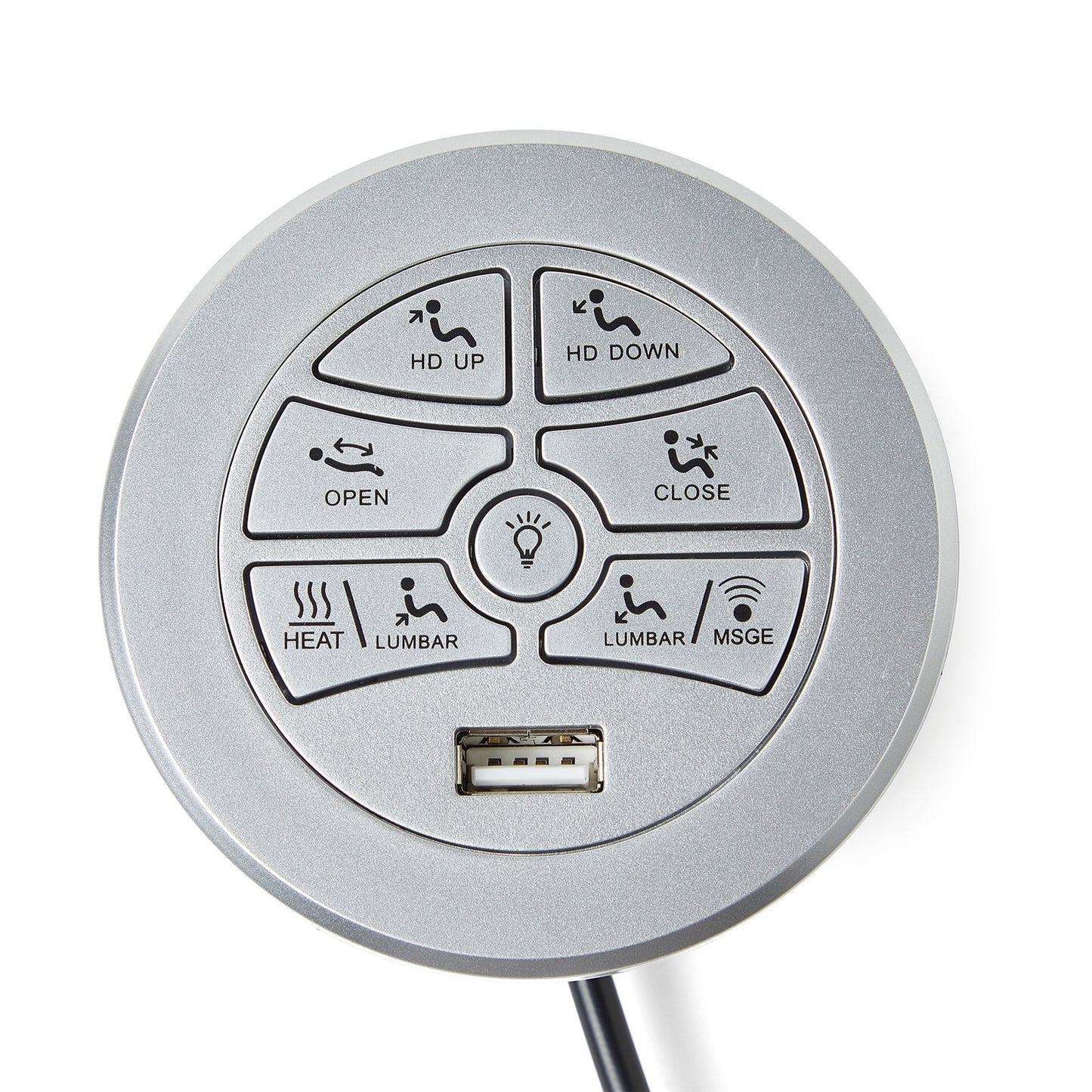 eMoMo K3024HL(S)-1 Silver Power Switch 7 Buttons with USB