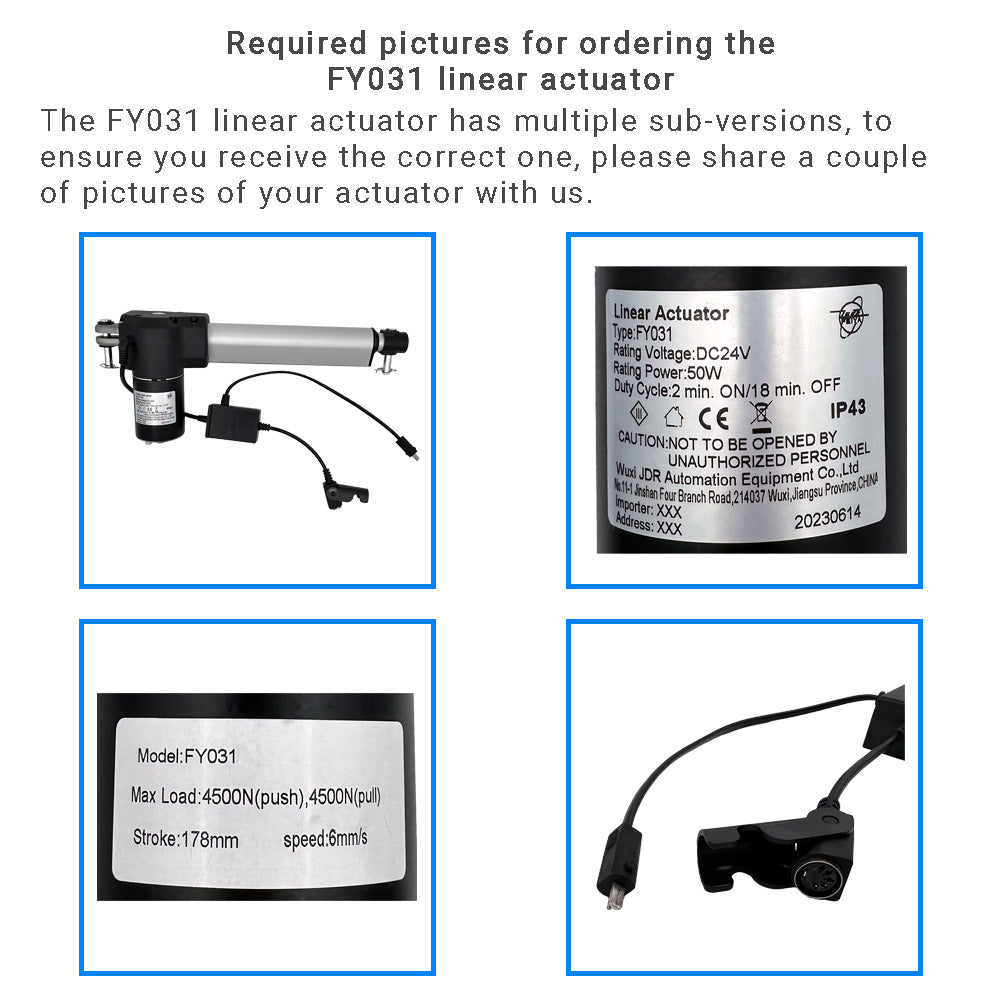 Feiya FY031 Linear Actuator by Wuxi JDR