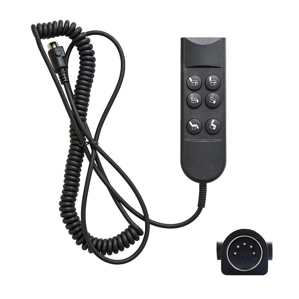 6 Button 5 Pin Remote Handset Controller for Recliners/Lift Chairs with 2 Motors