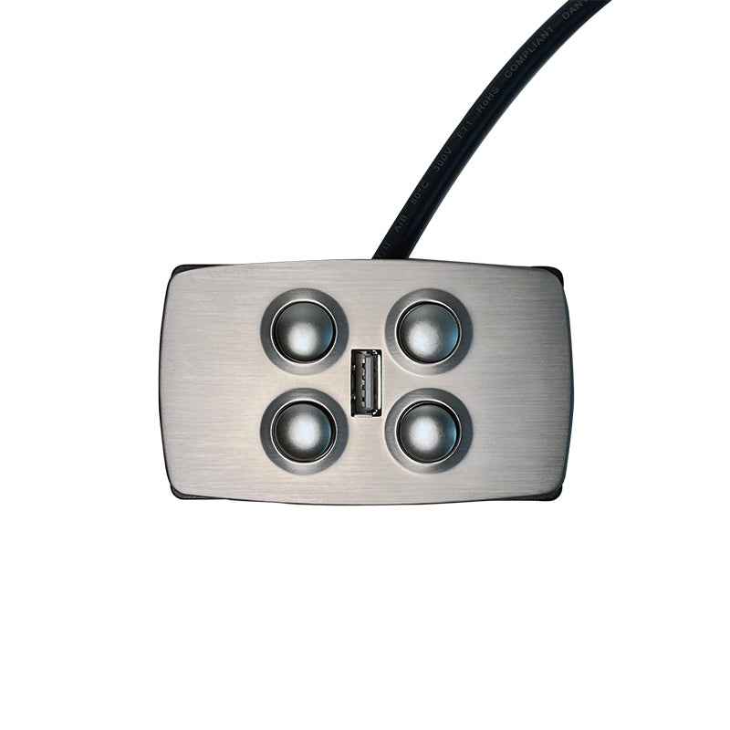 Mulin MLSK15-C2(L) Switch 4 Button Controller with USB for Recliner Lift Chair Couch etc.