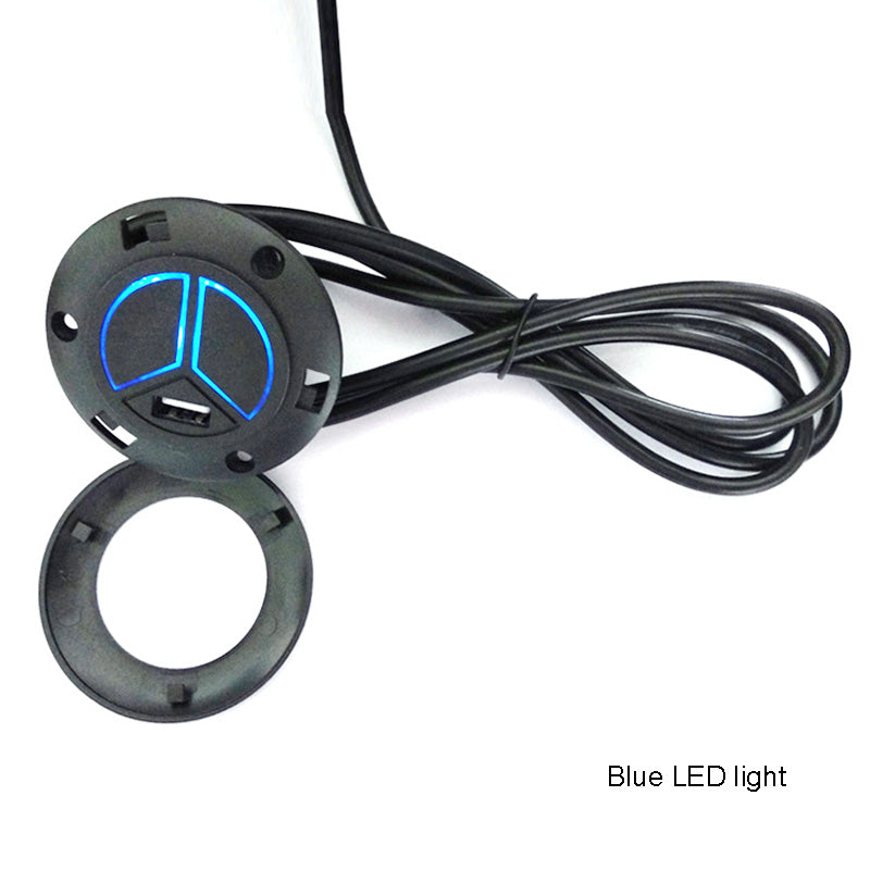 Universal Fixed 2 Button Remote Controller for Recliner Sofa with USB Charger & LED Light Round Shape