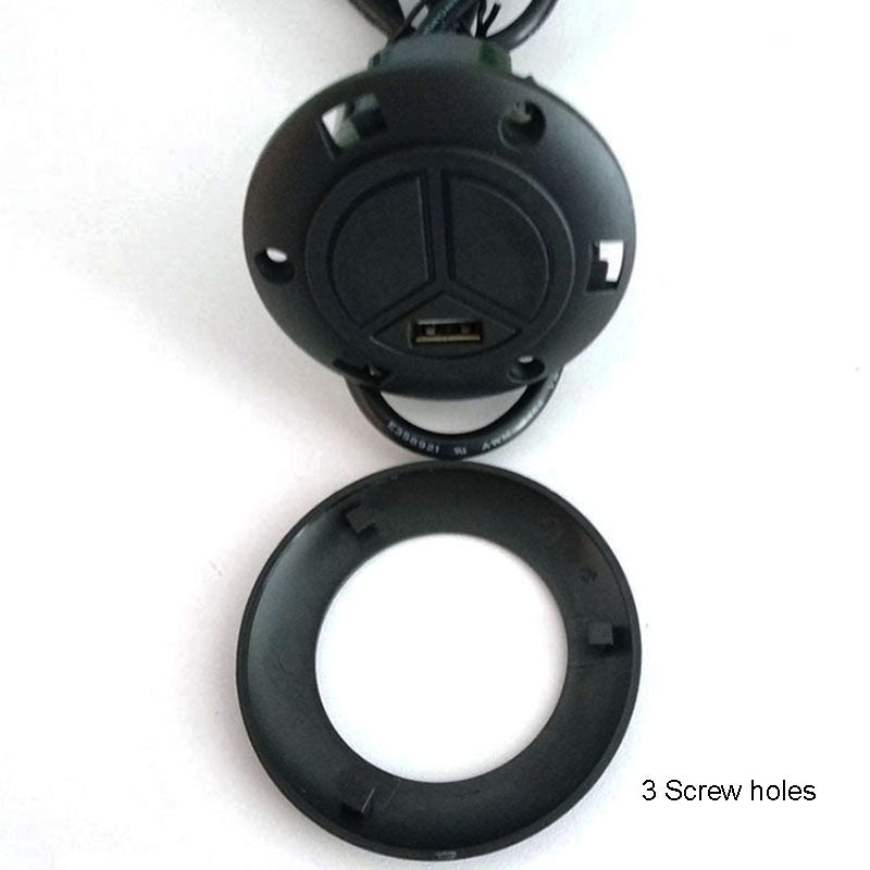Universal Fixed 2 Button Remote Controller for Recliner Sofa with USB Charger & LED Light Round Shape