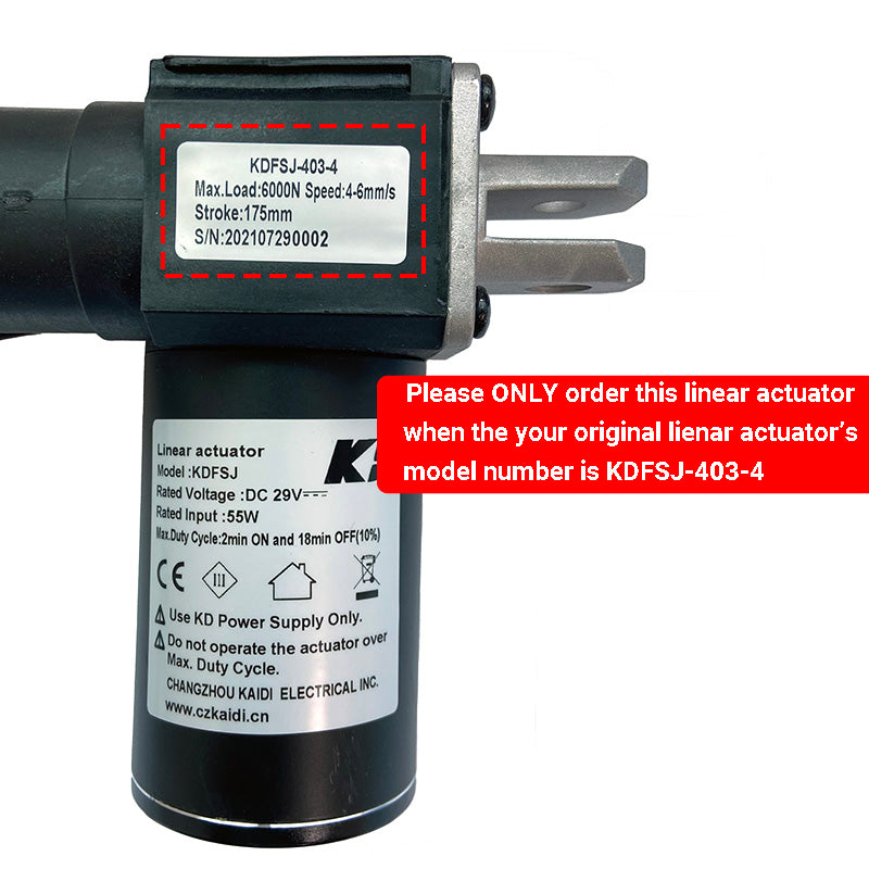 KDFSJ-403-4 Kaidi Linear Actuator for Power Recliner Lift Chair