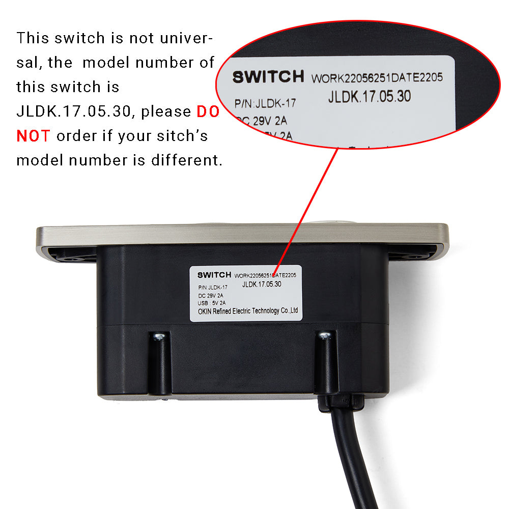 OKIN JLDK.17.05.30 Recliner Switch with USB