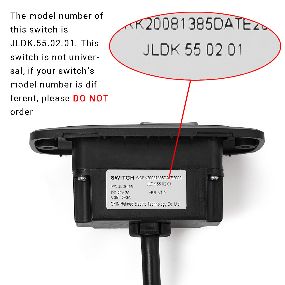 OKIN JLDK.55.02.01 2 Button Recliner Switch with USB
