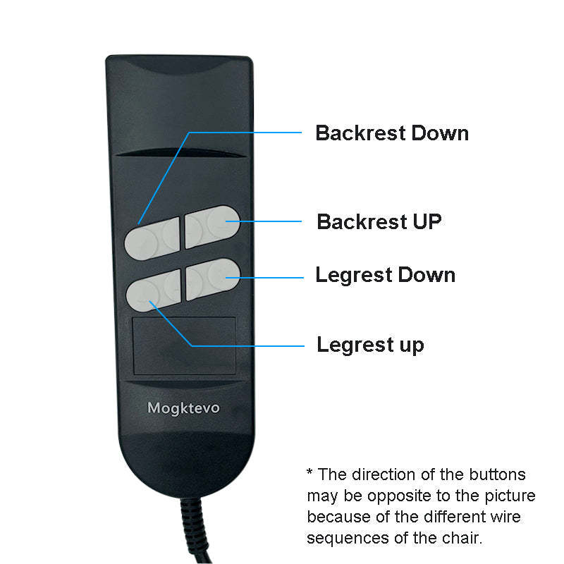Mogktevo 4 button 5 pin Remote Controller for Recliner Lift chairs