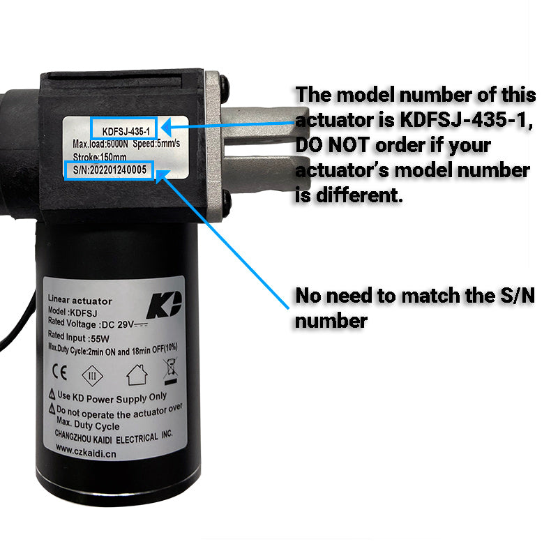 KDFSJ-435-1 Kaidi Linear Actuator for Power Recliner Lift Chair