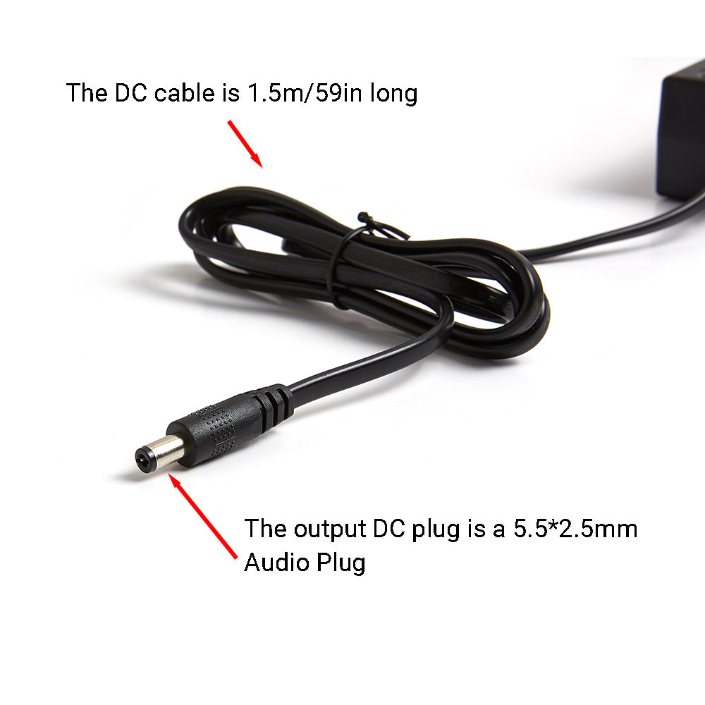 Recliner Barrel Plug Power Adapter 5.5*2.5mm Male Audio Plug Power Cord 29V 2A