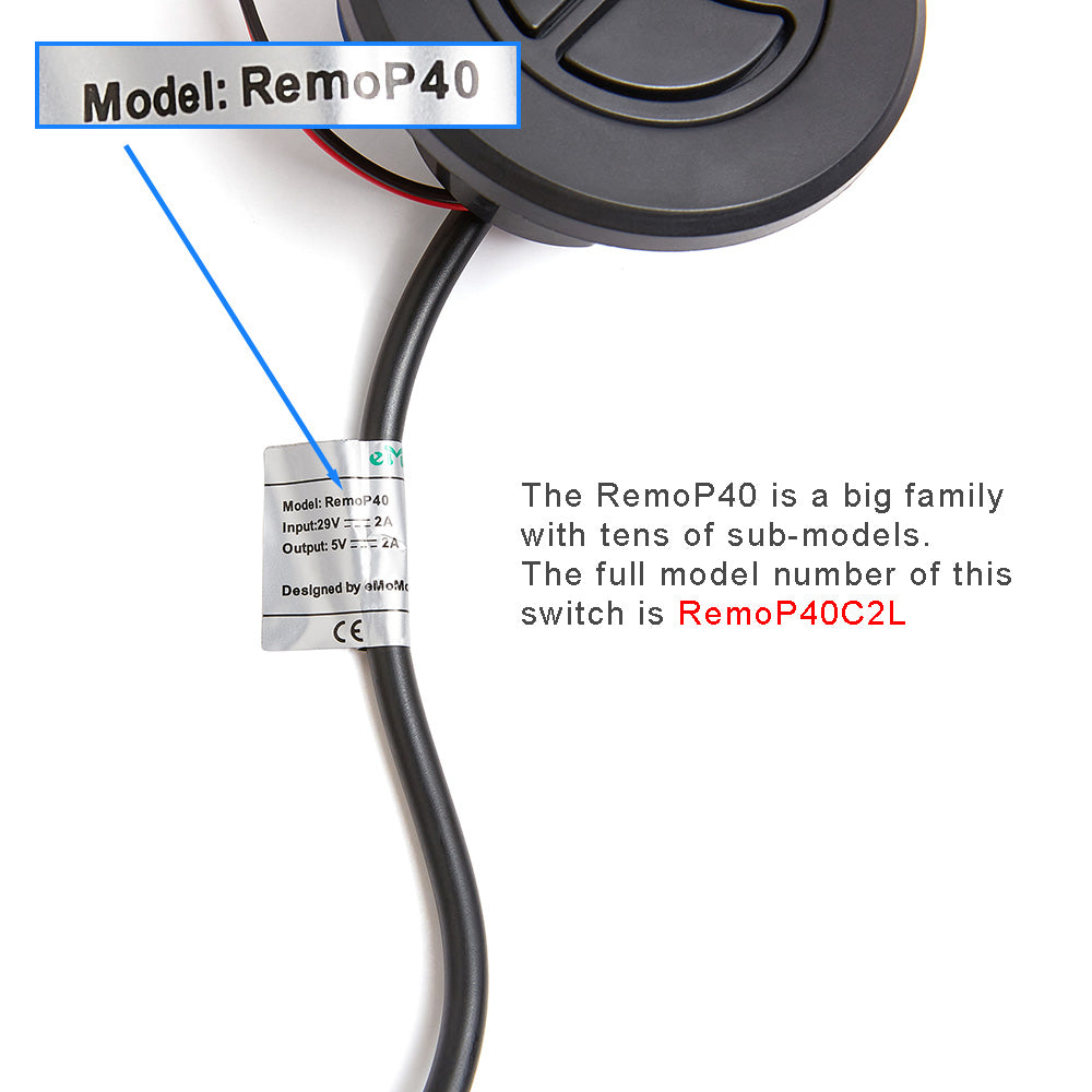 eMoMo RemoP40C2L 3 Button Switch with USB Charging Port