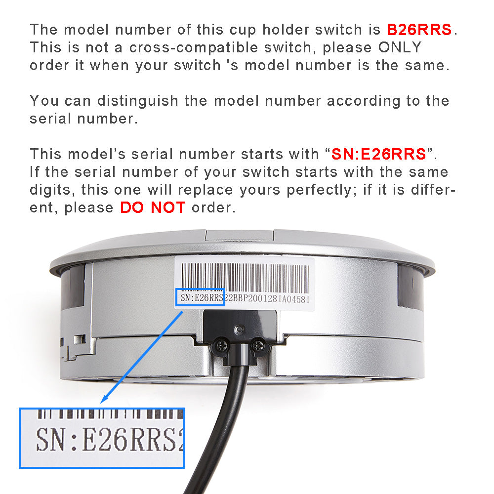 eMoMo B26RRS Cup Holder Switch/Controller for Recliner or Home Theater Chairs