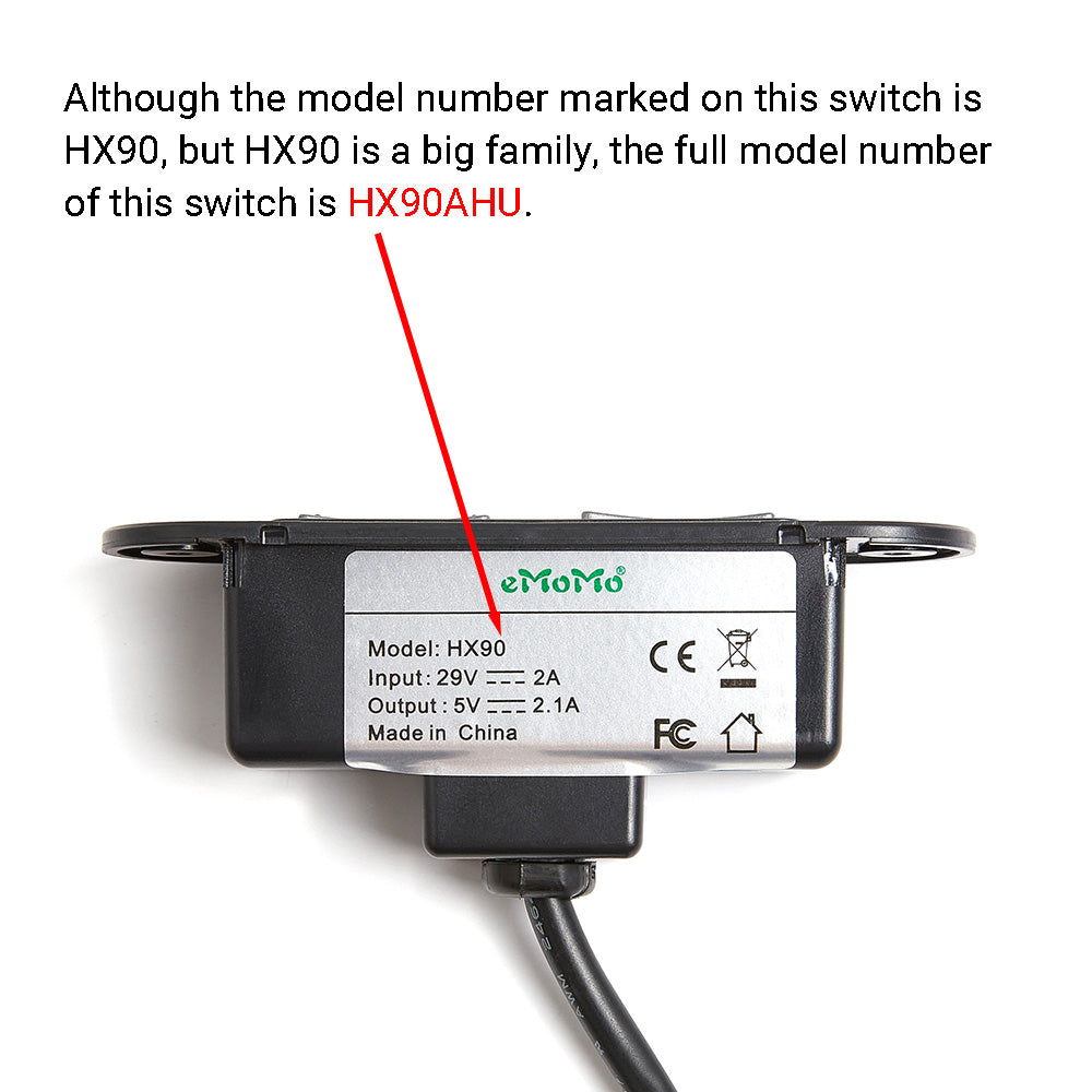 eMoMo HX90AHU Switch for Lazy Boy Recliner 2 Button USB