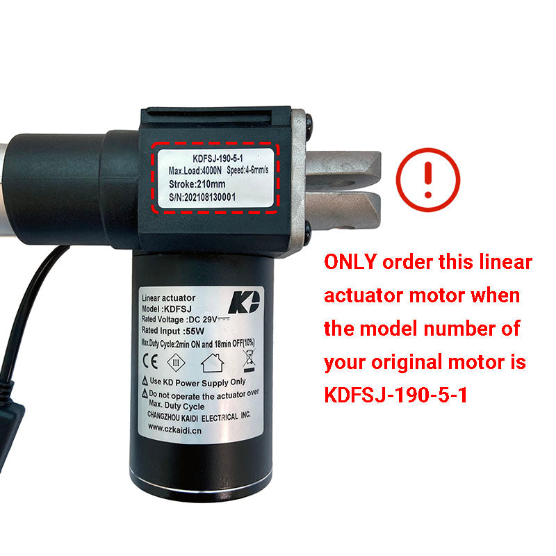 Kaidi KDFSJ-190-5-1 Linear Actuator for Power Recliner Lift Chair