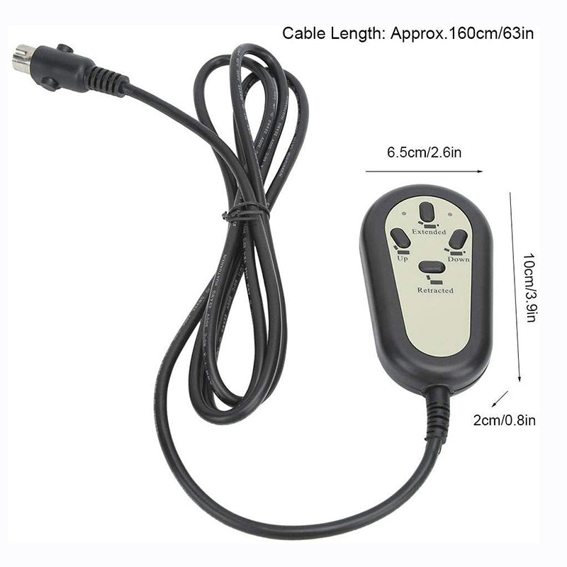 Universal 4 Button 5 Pin Remote Hand Controller for Power Recliner and Lift Chair Controls 2 Motors