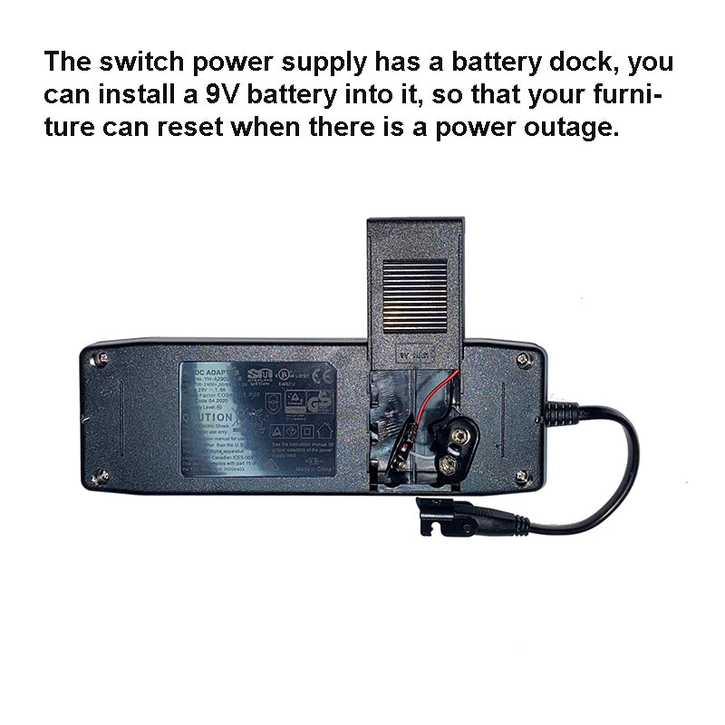 29V 2A AC/DC Recliner Power Adapter with Battery Compartment AC cable & DC cable