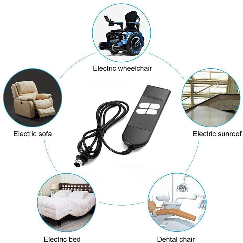 Universal 4 Buttons 5 Pin Remote Controller for Lift Chair Sofa Power Recliner