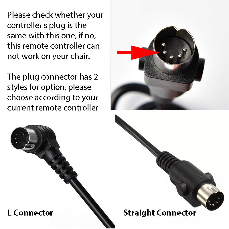 Universal 4 Buttons 5 Pin Remote Controller for Lift Chair Sofa Power Recliner
