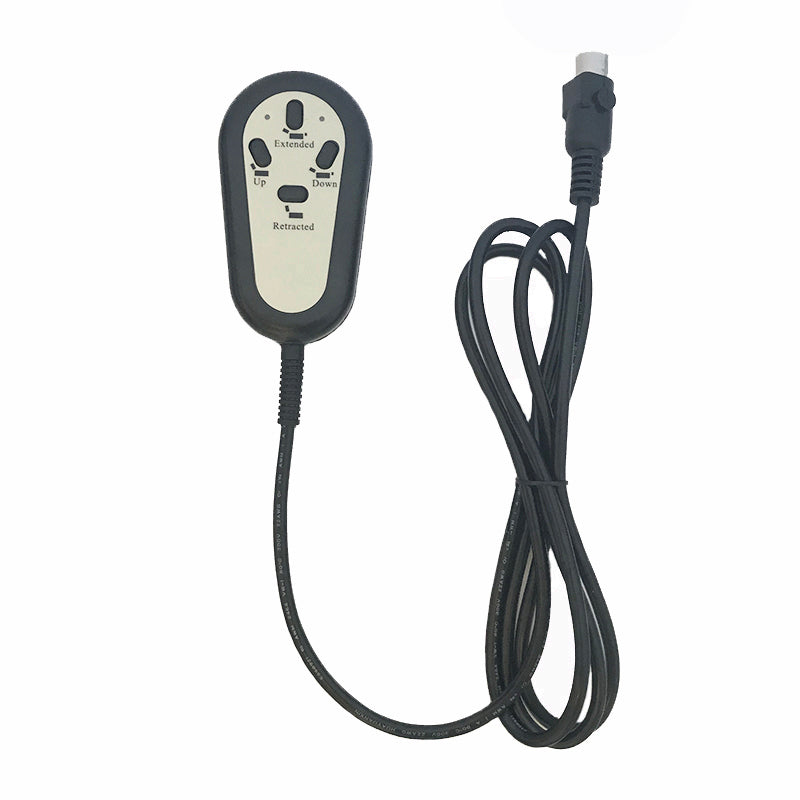 Universal 4 Button 5 Pin Remote Hand Controller for Power Recliner and Lift Chair Controls 2 Motors