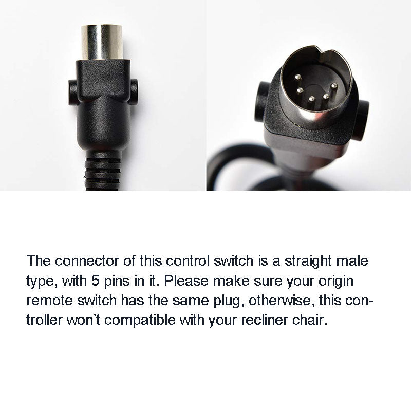 6 Buttons Control Switch for Recliner Sofa Chair with USB & LED-backlit