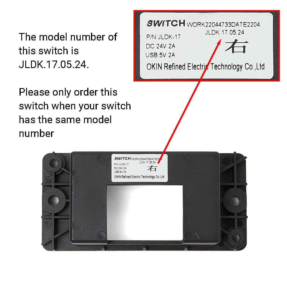 OKIN JLDK.17.05.24 Switch for Recliner Lift Chair 4 Buttons 5 Pin With USB