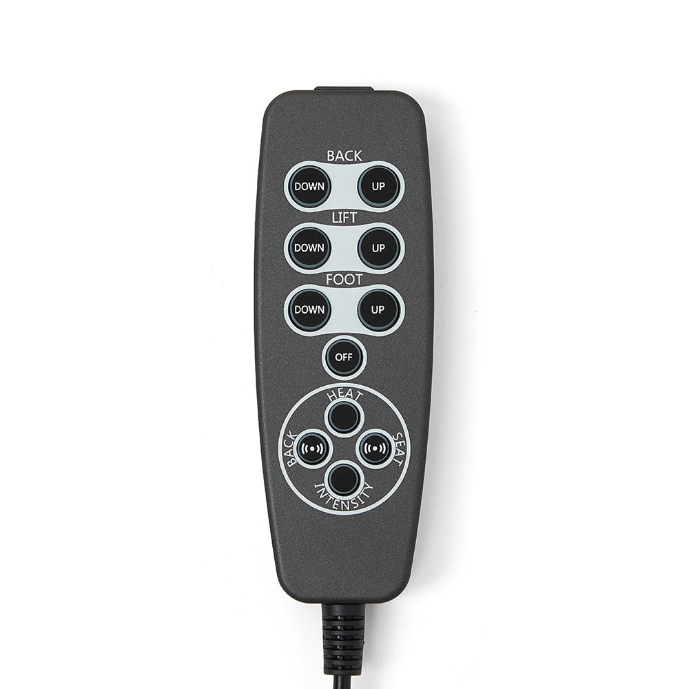 HR91-D-HV-WS-27SL2-5-01 Remote Controller for Recliner Chairs 11 Buttons 8 Pin Plug W/ Control Box