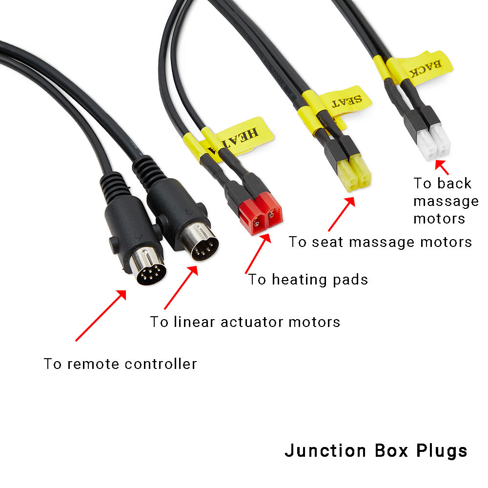 HR91-D-HV-WS-27SL2-5-01 Remote Controller for Recliner Chairs 11 Buttons 8 Pin Plug W/ Control Box