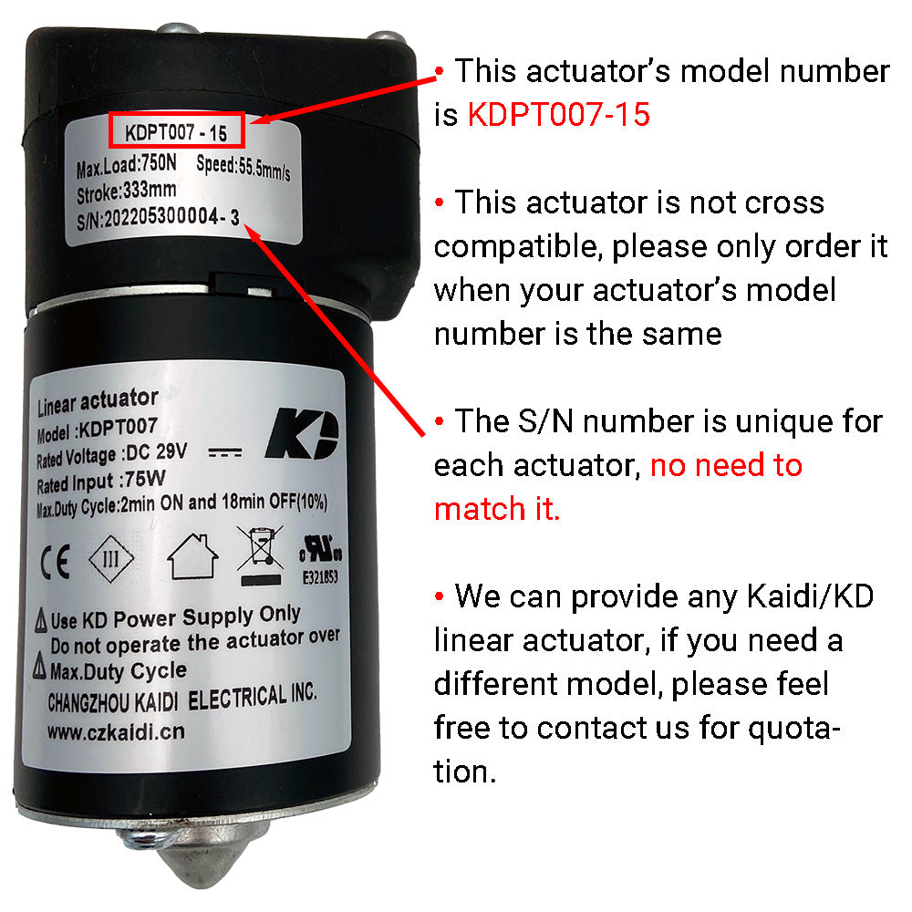 Kaidi KDPT007-15 Linear Actuator Motor for Recliner