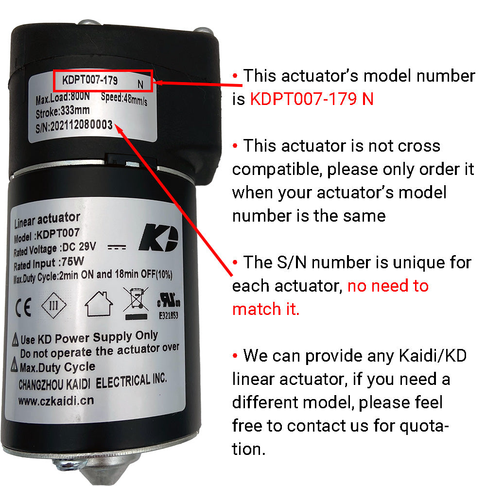 Kaidi KDPT007-179 N Linear Actuator Motor for Recliner