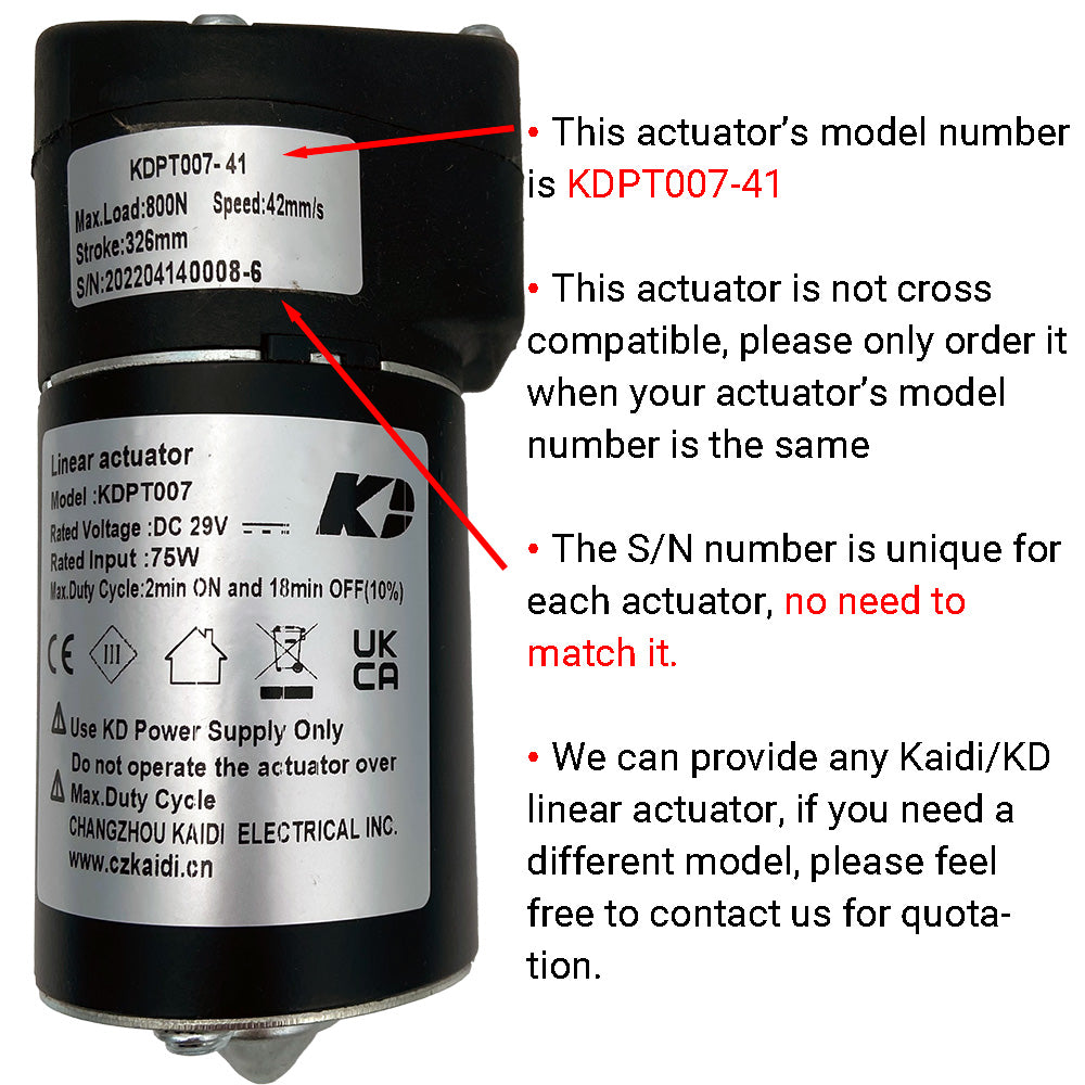 Kaidi KDPT007-41 Linear Actuator Motor for Recliner