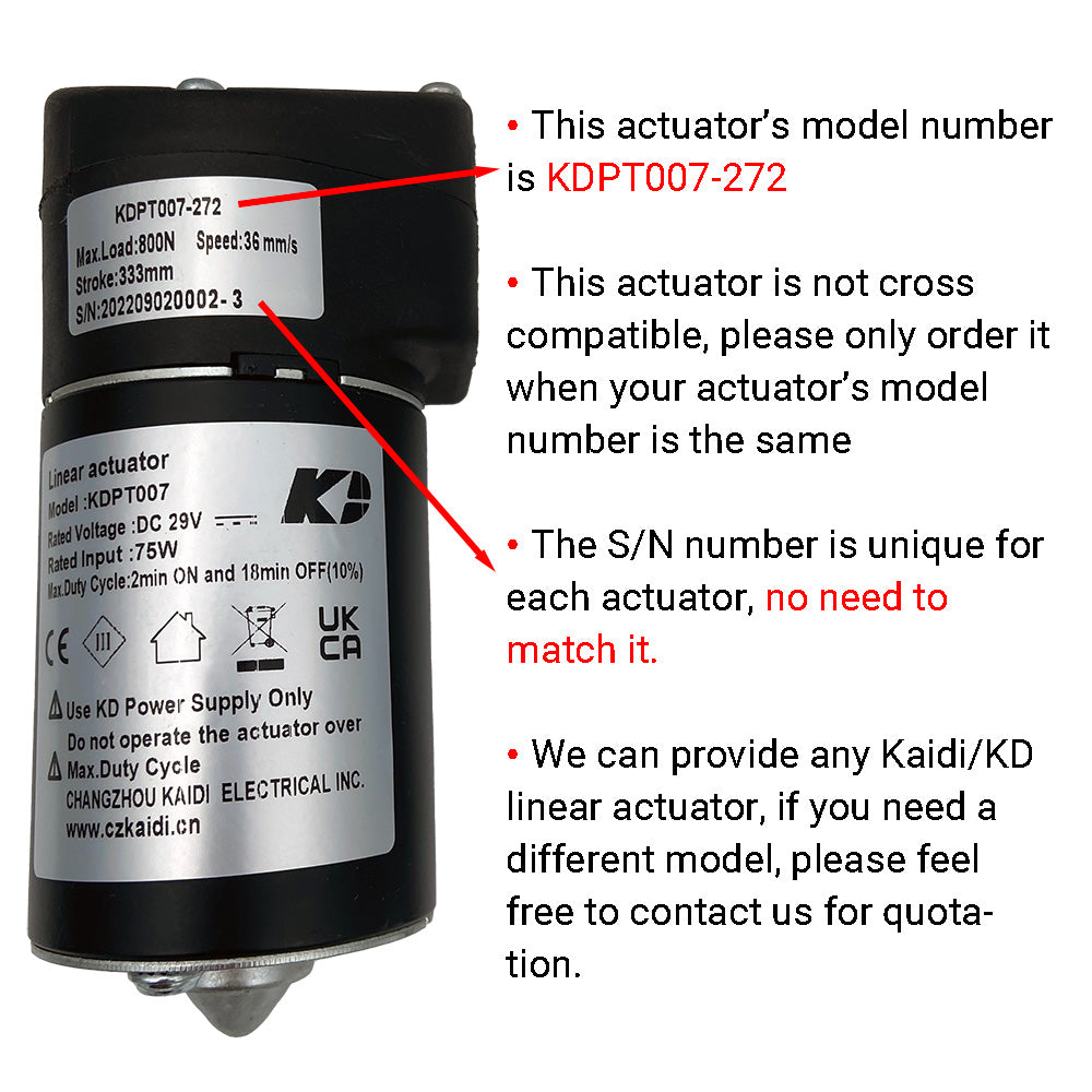 Kaidi KDPT007-272 Linear Actuator Motor for Recliner