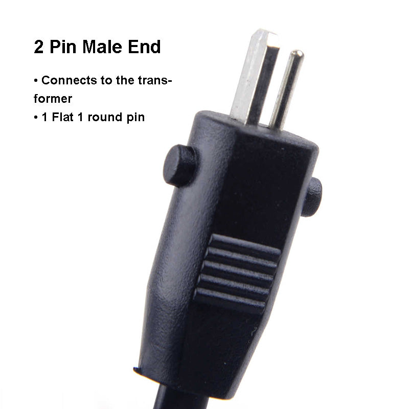 78.7'' 2 Pin Power Extension Cable for Power Recliner - Transformer to Motor