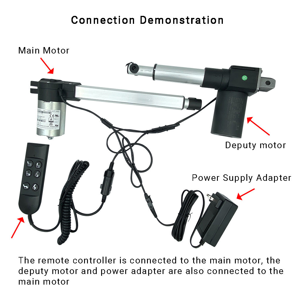 6 Button 5 Pin Remote Handset Controller for Recliners/Lift Chairs with 2 Motors