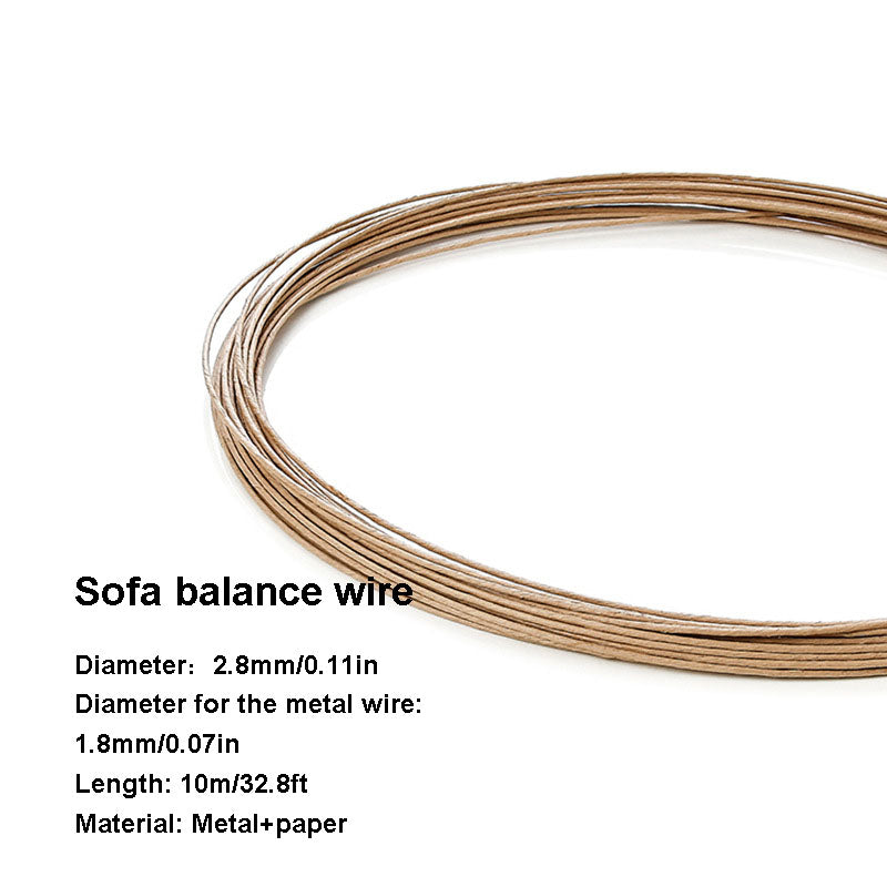 Saggy Sofa Repair Kit Zig-Zag Spring Paper Wrapped Balance Wire 33ft + 40 Clips