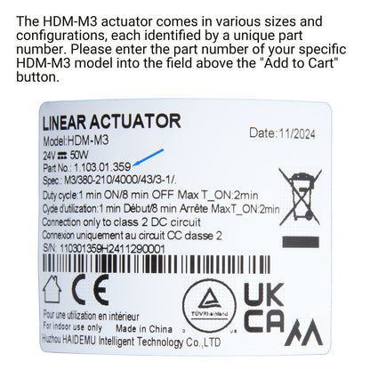 Genuine HDM-M3 Linear Actuator Motor for Recliner Lift Chair