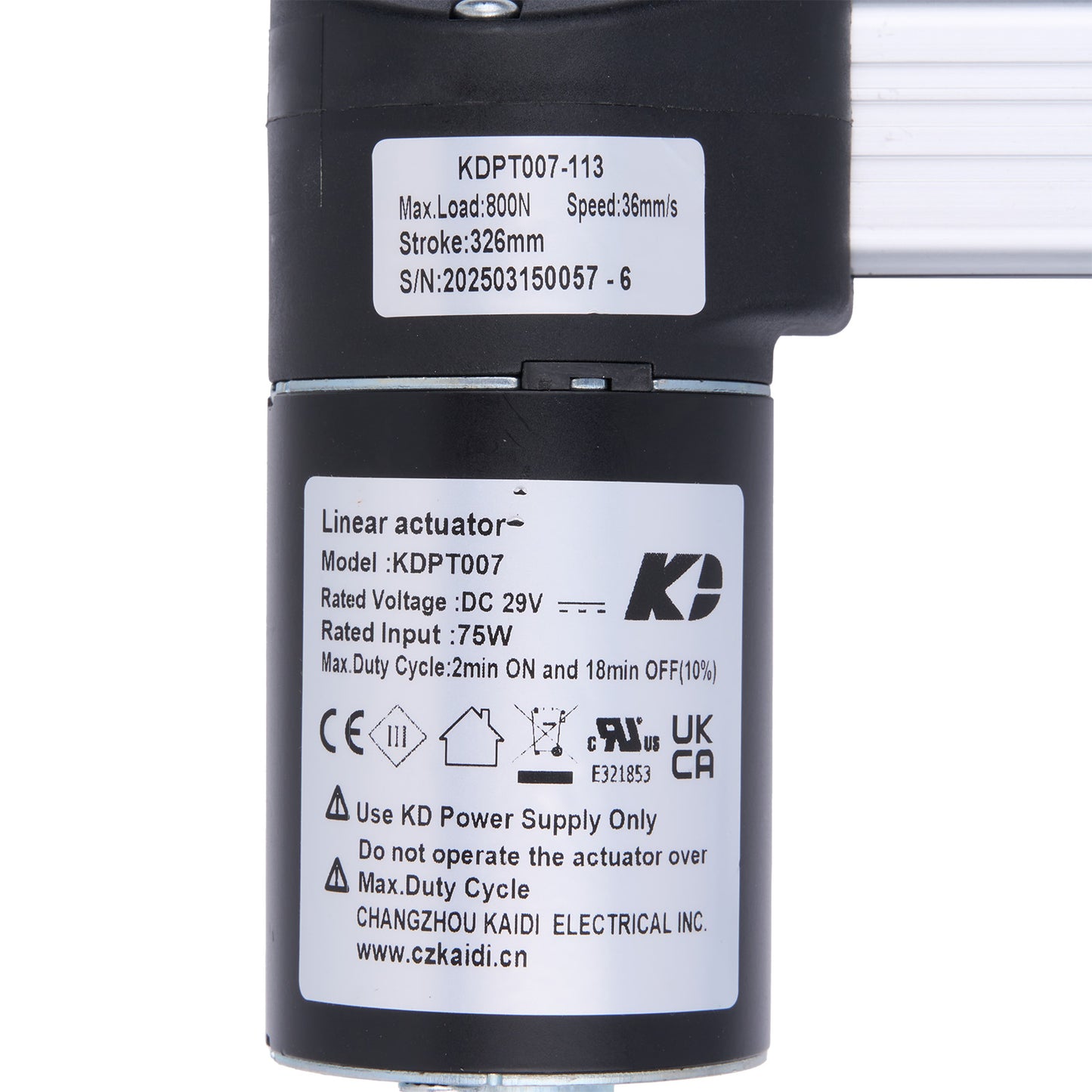 Kaidi KDPT007-113 Linear Actuator Motor for Recliner