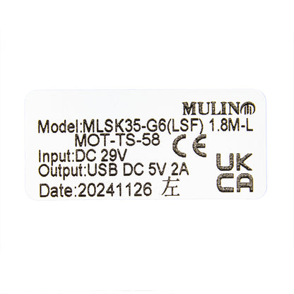 Mulin MLSK35-G6(LSF) 5 Button 5 Pin Switch with USB for Recliner or Lift Chair