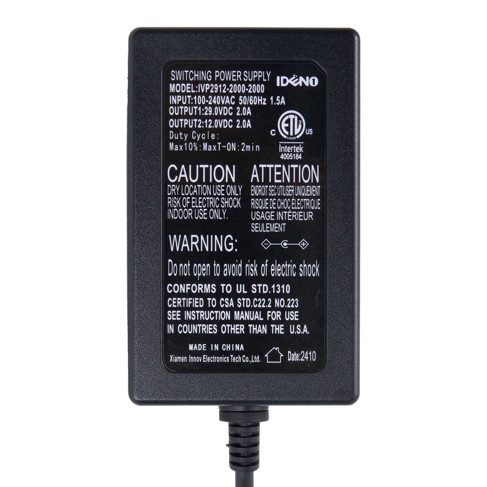 Ideno IVP2912-2000-2000 Switching Power Supply Back side