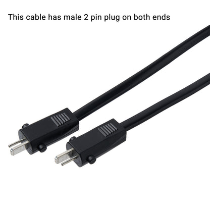 2 Pin Male to Male Cable for Recliner or Lift Chair - 78.7in