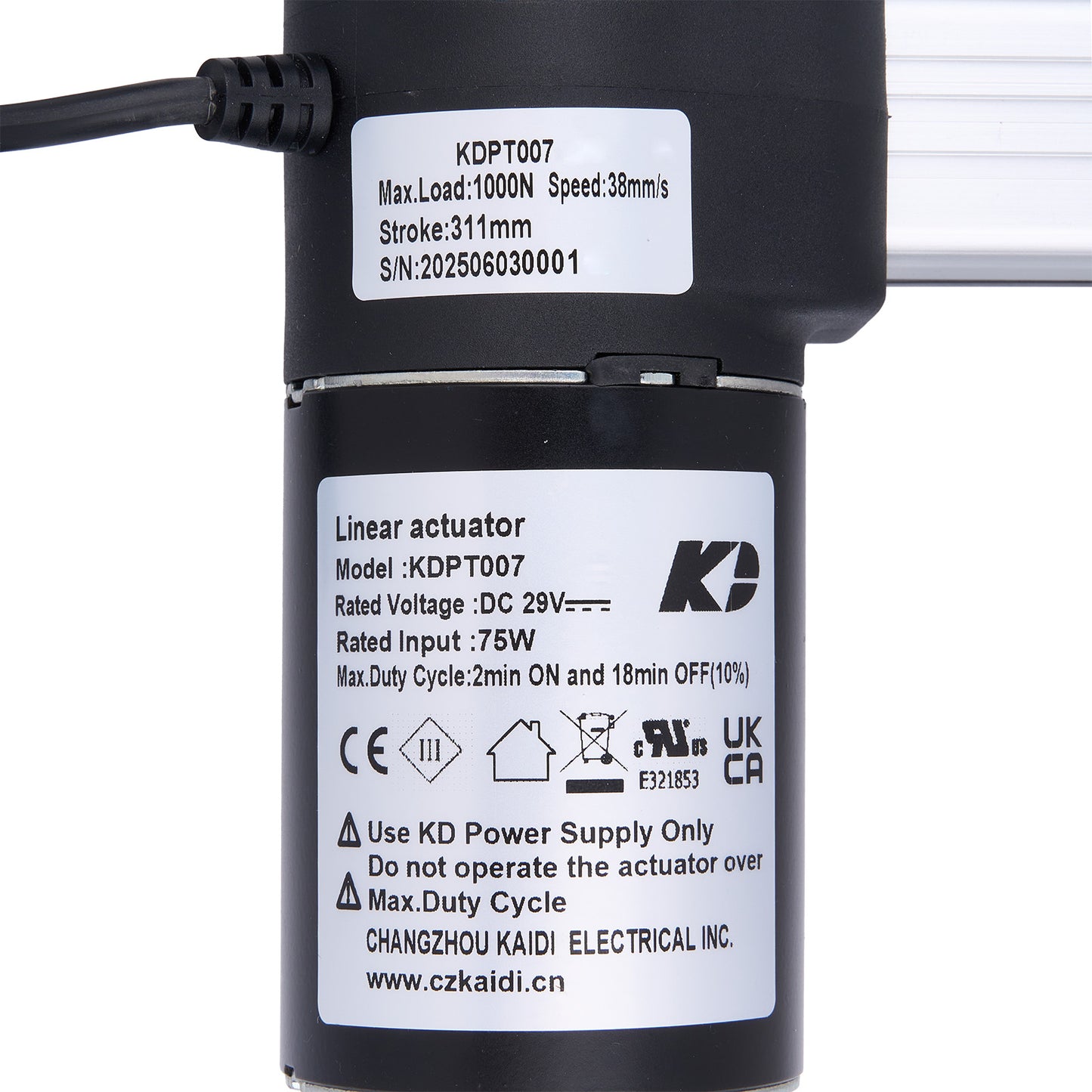 Replacement Linear Actuator for LMD12517W1-4-H/LMD12517W-4-H/LMD12517SW/33A-4-H