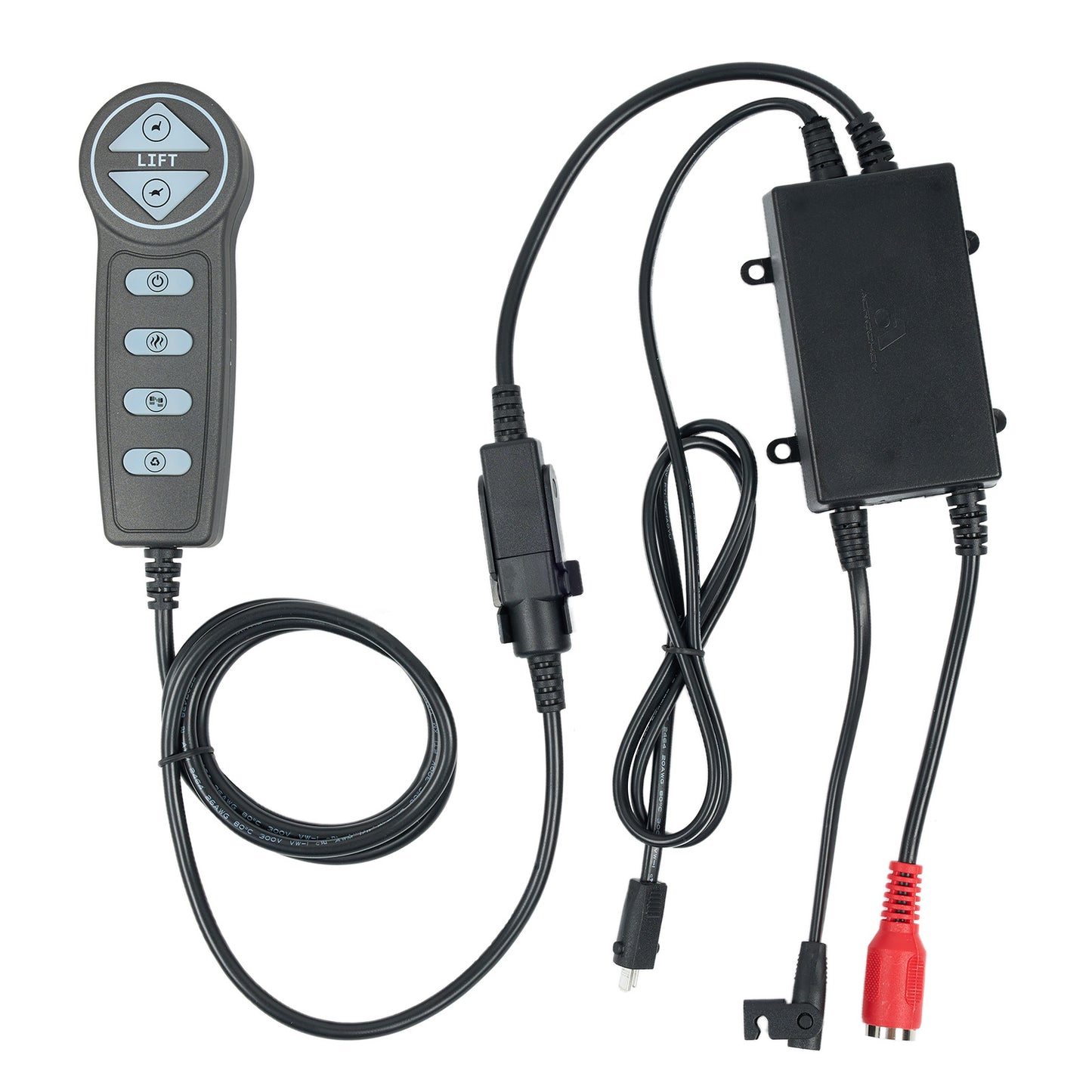 Acrookey 4 Leads Junction Box for Recliner Lift Chair with Heat and Vibration - 8 Pin Remote Controller Plug