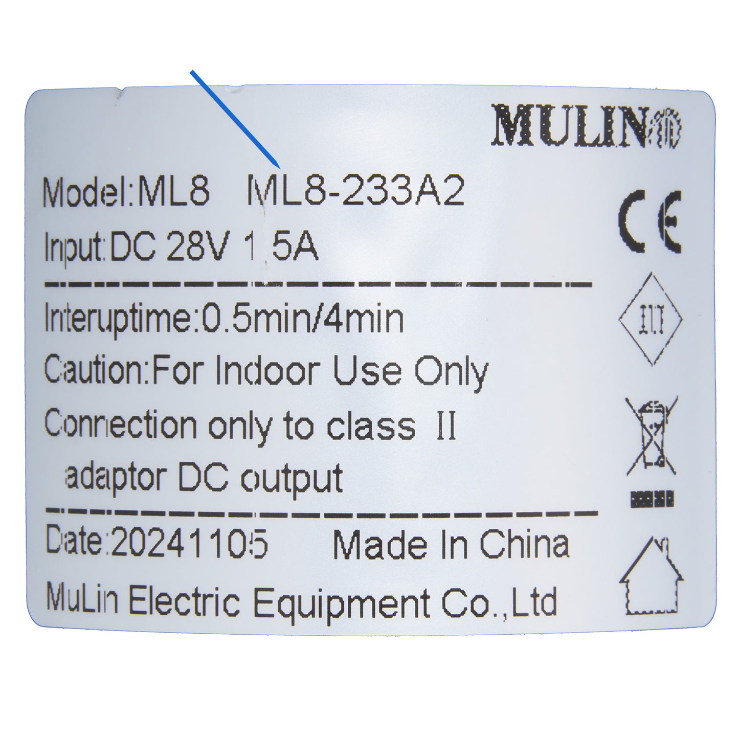 MULIN ML8-233A2 Linear Actuator for Recliner/Lift Chair