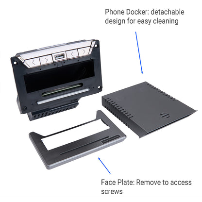 eMoMo E502URRW 4 Button Control Switch with USB and Wireless Charging Docker