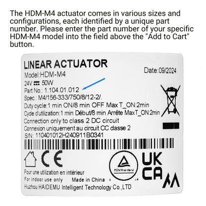 Genuine HDM-M4 Linear Actuator Motor for Recliner Lift Chair