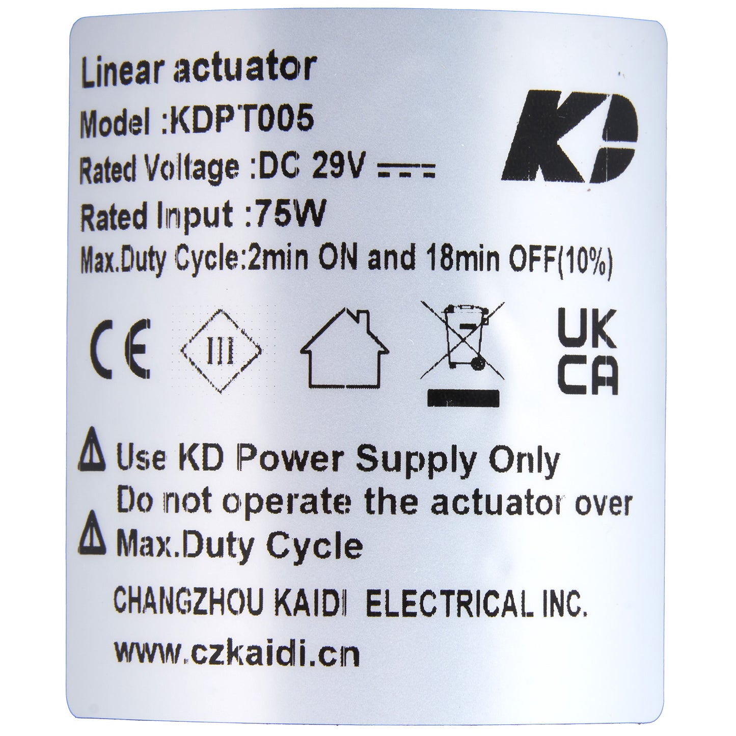 KAIDI KDPT005-56 Linear Actuator for Recliner/Lift Chair