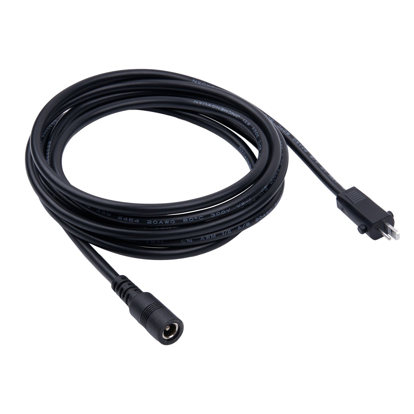 Male 2-Pin to Female Barrel (5.5x2.5mm) Recliner Power Conversion Cable - 2.2m/7.2ft COR 90 02 Compatible